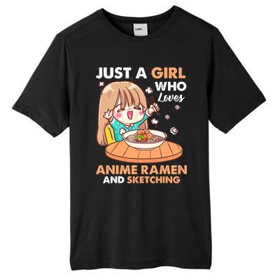 Just A Who Loves Anime Ra And Sketching Gifts Girls Tall Fusion ChromaSoft Performance T-Shirt