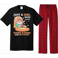 Just A Who Loves Anime Ra And Sketching Gifts Girls Pajama Set