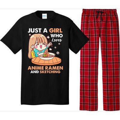 Just A Who Loves Anime Ra And Sketching Gifts Girls Pajama Set