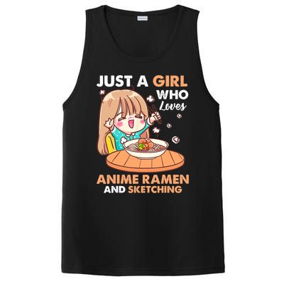 Just A Who Loves Anime Ra And Sketching Gifts Girls PosiCharge Competitor Tank