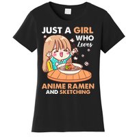 Just A Who Loves Anime Ra And Sketching Gifts Girls Women's T-Shirt