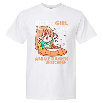 Just A Who Loves Anime Ra And Sketching Gifts Girls Garment-Dyed Heavyweight T-Shirt