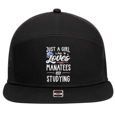 Just A Who Loves Atees And Studying Gift Funny Gift 7 Panel Mesh Trucker Snapback Hat