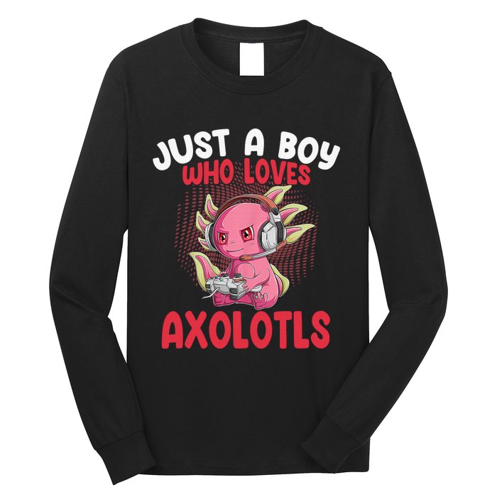 Just a  Who Loves Axolotls Funny Axolotl Gamer Long Sleeve Shirt