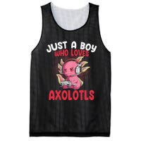 Just a  Who Loves Axolotls Funny Axolotl Gamer Mesh Reversible Basketball Jersey Tank