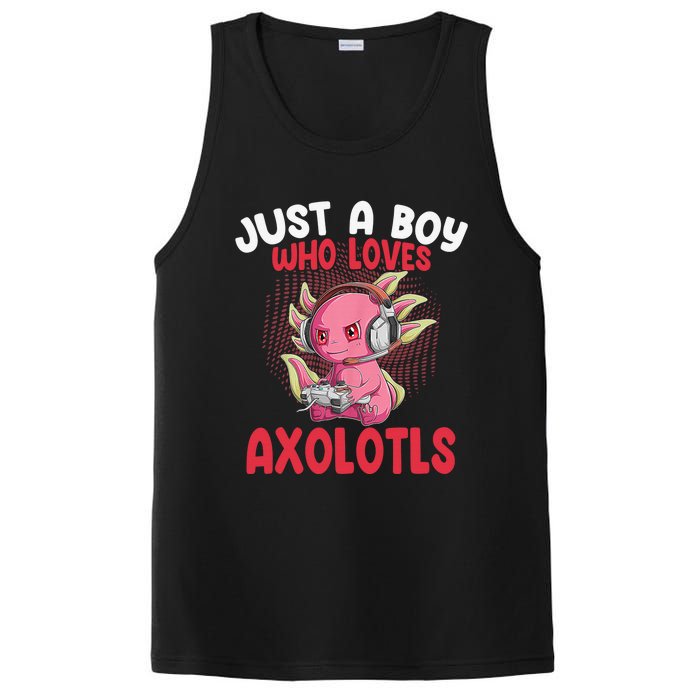 Just a  Who Loves Axolotls Funny Axolotl Gamer PosiCharge Competitor Tank