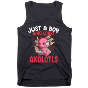 Just a  Who Loves Axolotls Funny Axolotl Gamer Tank Top