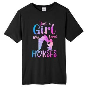 Just A Who Loves Horses Riding Cute Horse  Tall Fusion ChromaSoft Performance T-Shirt