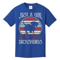 Just A Who Loves Dachshunds Dackel Teckel Cute Gift Kids T-Shirt