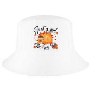 Just A Who Loves Fall Leaves Autumn Gift Cool Comfort Performance Bucket Hat