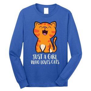 Just A Who Loves Cats Gift Long Sleeve Shirt