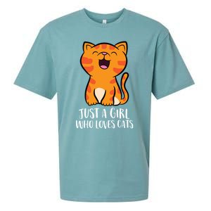 Just A Who Loves Cats Gift Sueded Cloud Jersey T-Shirt