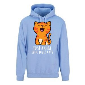 Just A Who Loves Cats Gift Unisex Surf Hoodie