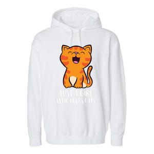 Just A Who Loves Cats Gift Garment-Dyed Fleece Hoodie