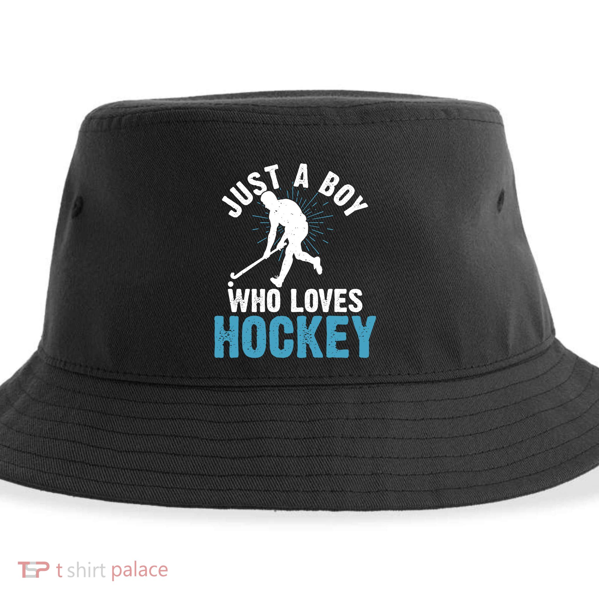 Just A Who Loves Hockey Vintage Hockey Love Cool Gift Sustainable Bucket Hat