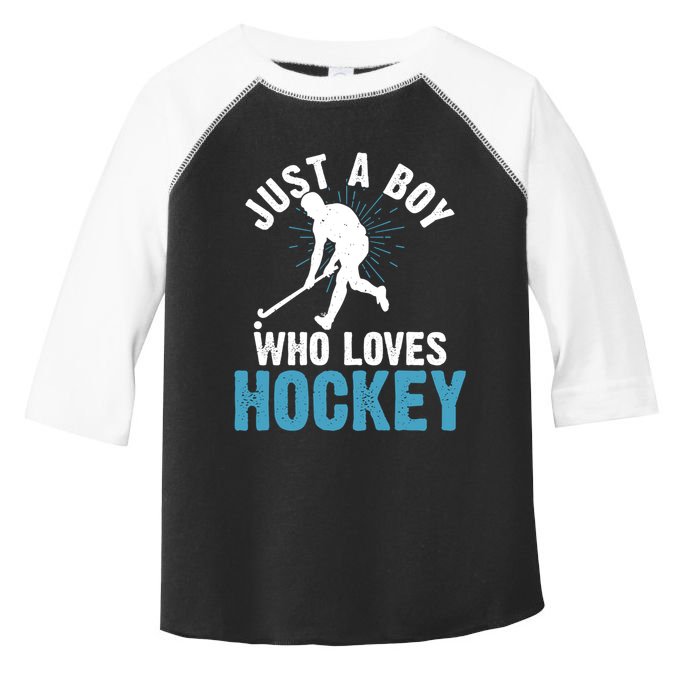Just A Who Loves Hockey Vintage Hockey Love Cool Gift Toddler Fine Jersey T-Shirt