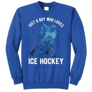 Just A Who Loves Ice Hockey Great Gift Sweatshirt