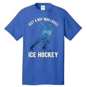 Just A Who Loves Ice Hockey Great Gift Tall T-Shirt