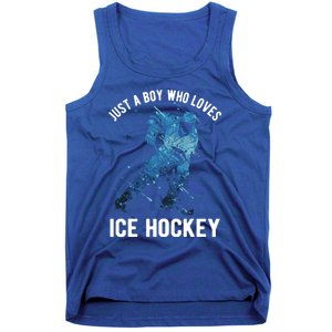 Just A Who Loves Ice Hockey Great Gift Tank Top