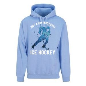 Just A Who Loves Ice Hockey Great Gift Unisex Surf Hoodie