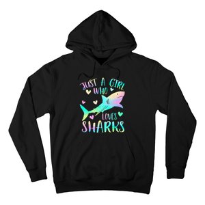 Just a Who Loves Sharks Cute Shark Lover Themed Hoodie