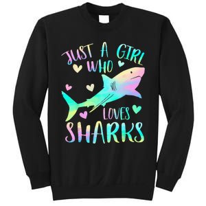 Just a Who Loves Sharks Cute Shark Lover Themed Sweatshirt