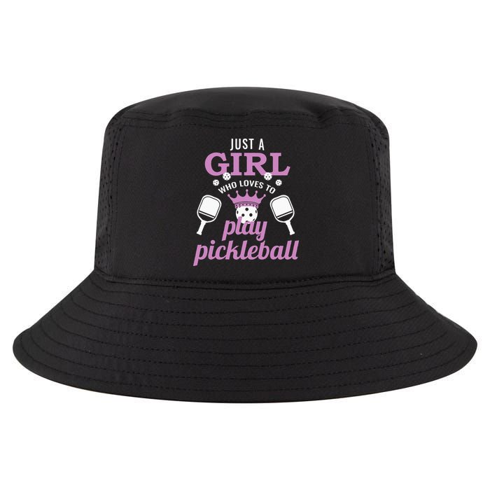 Just a Who Loves to Play Pickleball Funny Cool Comfort Performance Bucket Hat