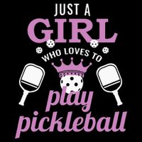 Just a Who Loves to Play Pickleball Funny Button