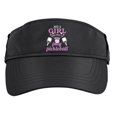 Just a Who Loves to Play Pickleball Funny Adult Drive Performance Visor
