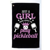 Just a Who Loves to Play Pickleball Funny Golf Towel