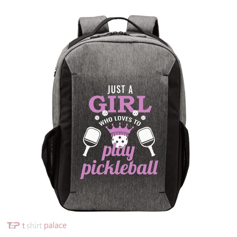 Just a Who Loves to Play Pickleball Funny Vector Backpack