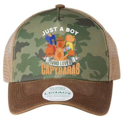 Just A  Who Loves Capybaras Animal Rodent Capybara Lover  Legacy Tie Dye Trucker Hat