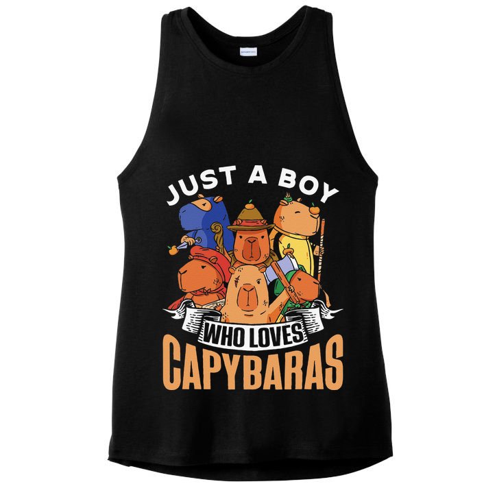 Just A  Who Loves Capybaras Animal Rodent Capybara Lover  Ladies PosiCharge Tri-Blend Wicking Tank
