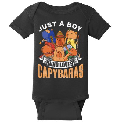 Just A  Who Loves Capybaras Animal Rodent Capybara Lover  Baby Bodysuit