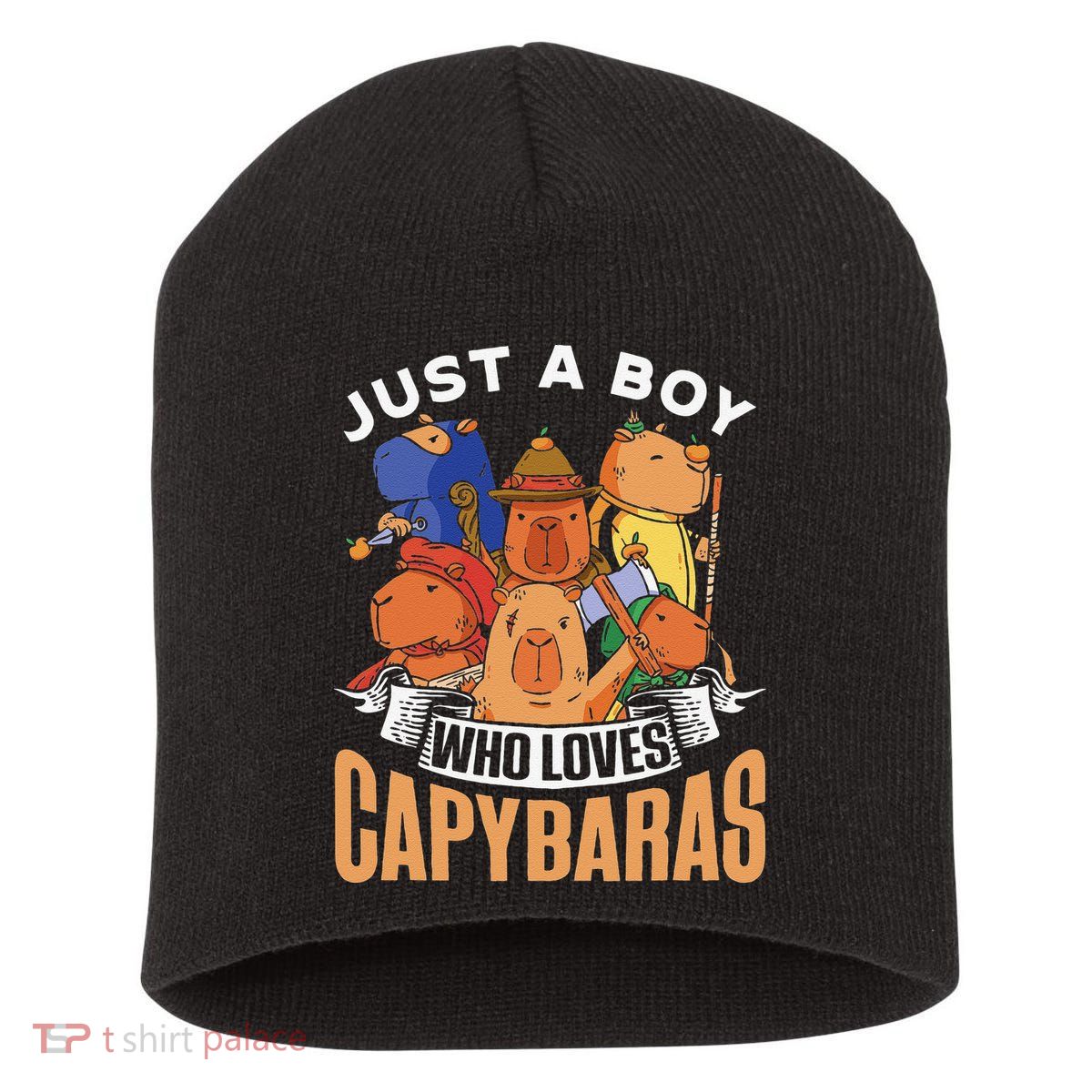 Just A  Who Loves Capybaras Animal Rodent Capybara Lover  Short Acrylic Beanie