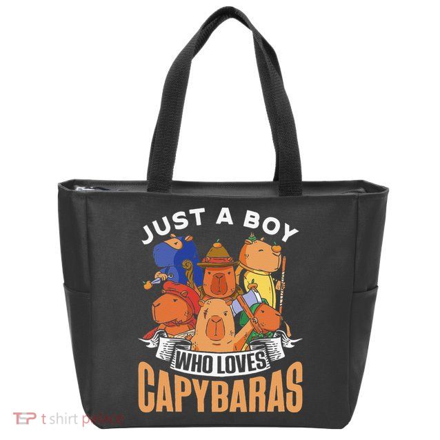 Just A  Who Loves Capybaras Animal Rodent Capybara Lover  Zip Tote Bag