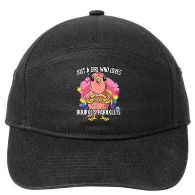 Just A Who Loves Bourke's Parakeets Bourke Parakeet Gift 7-Panel Snapback Hat