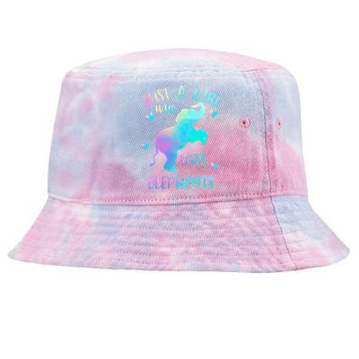 Just A Who Loves Elephants Watercolor Elephant Love Gift Tie-Dyed Bucket Hat