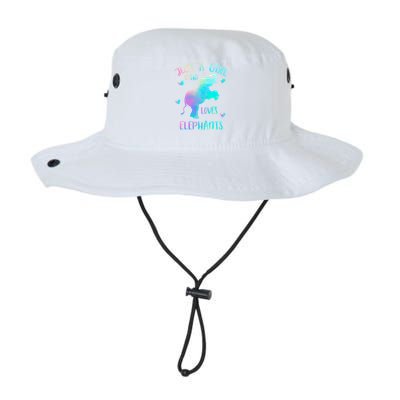 Just A Who Loves Elephants Watercolor Elephant Love Gift Legacy Cool Fit Booney Bucket Hat