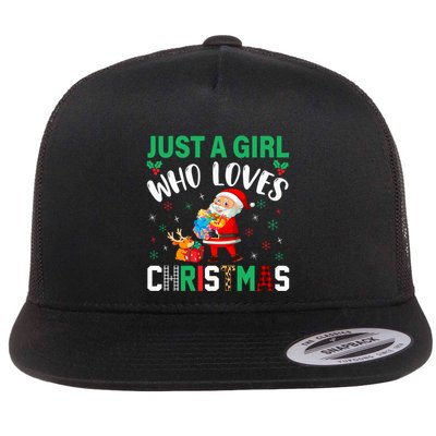 Just A Who Loves Christmas Holiday Season Cute Gift Flatbill Hat