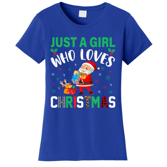 Just A Who Loves Christmas Holiday Season Cute Gift Women's T-Shirt