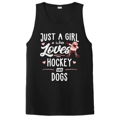 Just A Who Loves Hockey And Dogs Gift Great Gift PosiCharge Competitor Tank