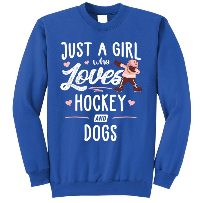 Just A Who Loves Hockey And Dogs Gift Great Gift Sweatshirt