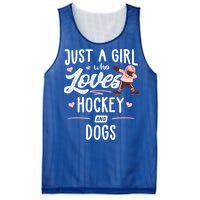 Just A Who Loves Hockey And Dogs Gift Great Gift Mesh Reversible Basketball Jersey Tank