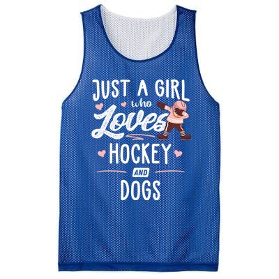 Just A Who Loves Hockey And Dogs Gift Great Gift Mesh Reversible Basketball Jersey Tank