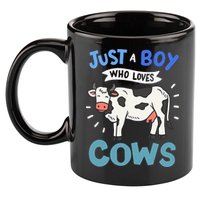 Just a  Who Loves Cows Funny Cows Lover Gift 11oz C Handle Ceramic Mug