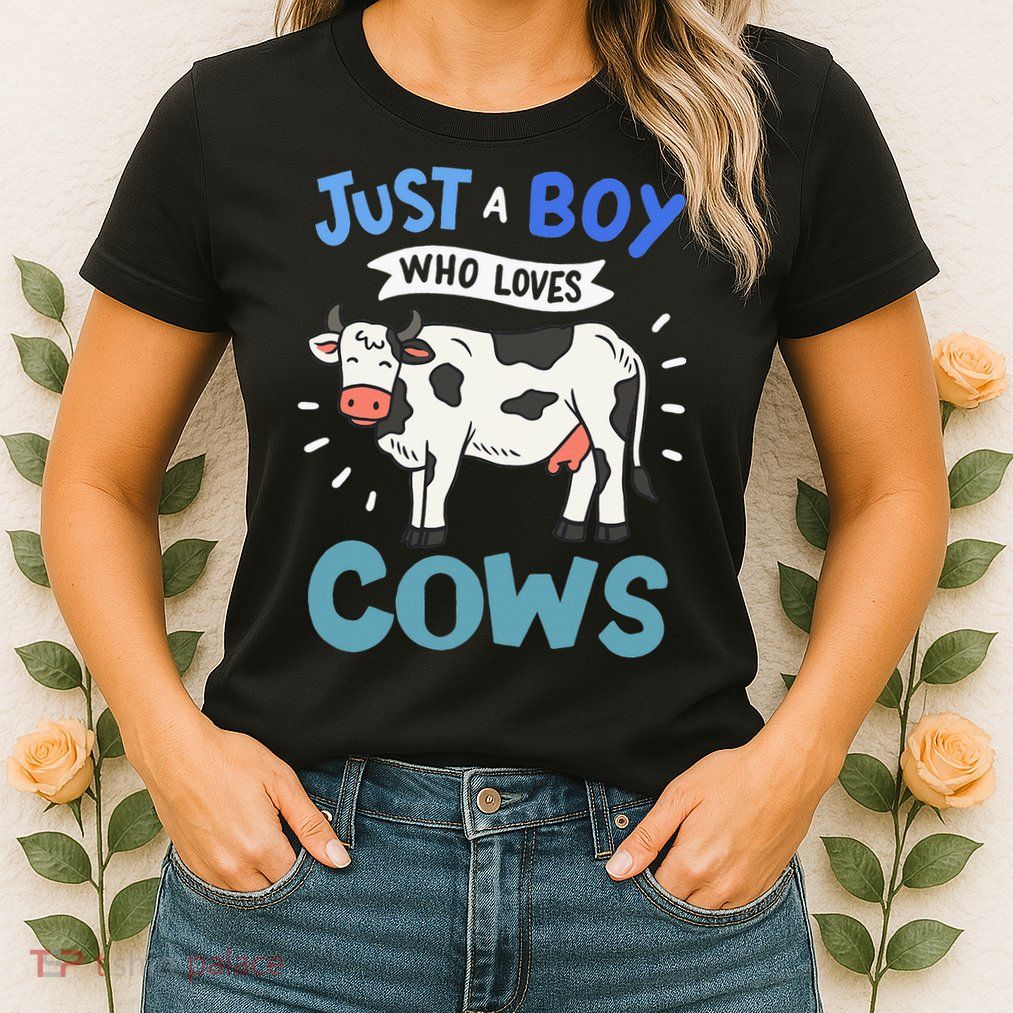 Just a  Who Loves Cows Funny Cows Lover Gift Womens T-Shirt