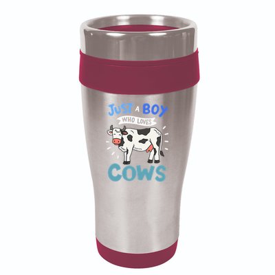 Just a  Who Loves Cows Funny Cows Lover Gift 16oz Travel Tumbler