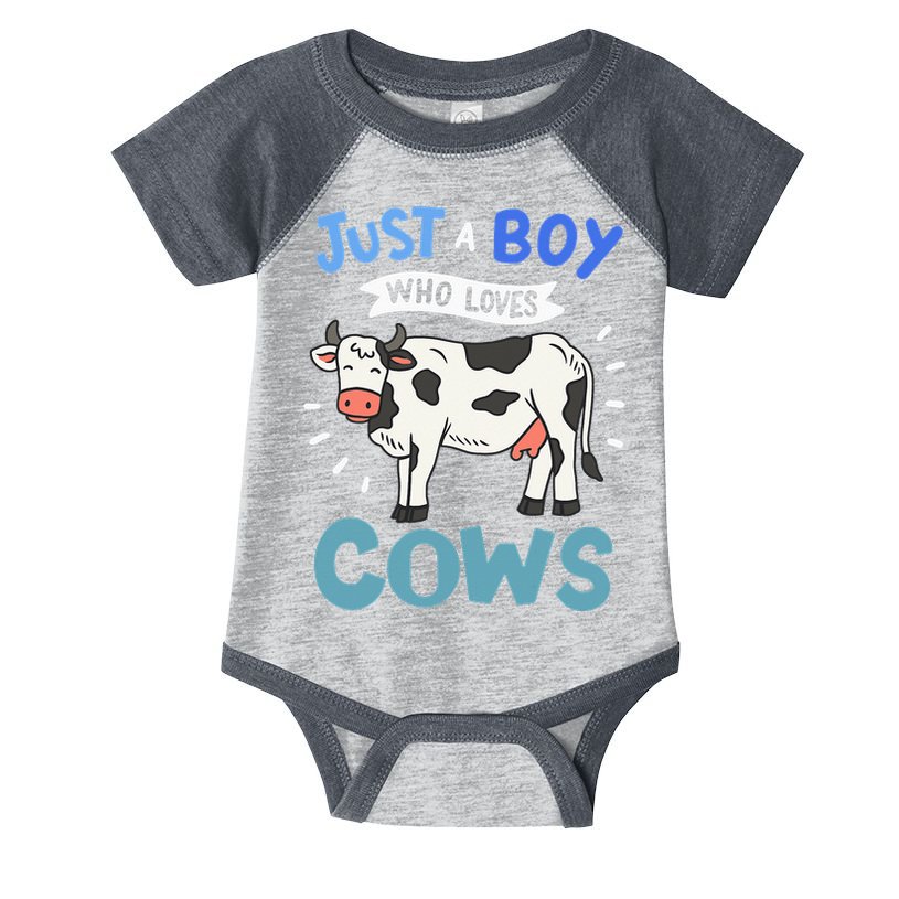 Just a  Who Loves Cows Funny Cows Lover Gift Infant Baby Jersey Bodysuit
