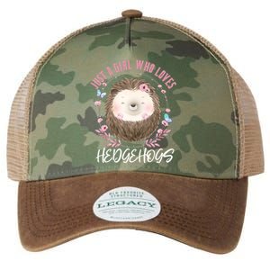 Just A Who Loves Hedgehogs Forest Animal Cute Hedgehog Gift Legacy Tie Dye Trucker Hat